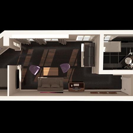 Arabel Design Apartments Берлин Стая снимка 3D rendering of a typical studio apartment